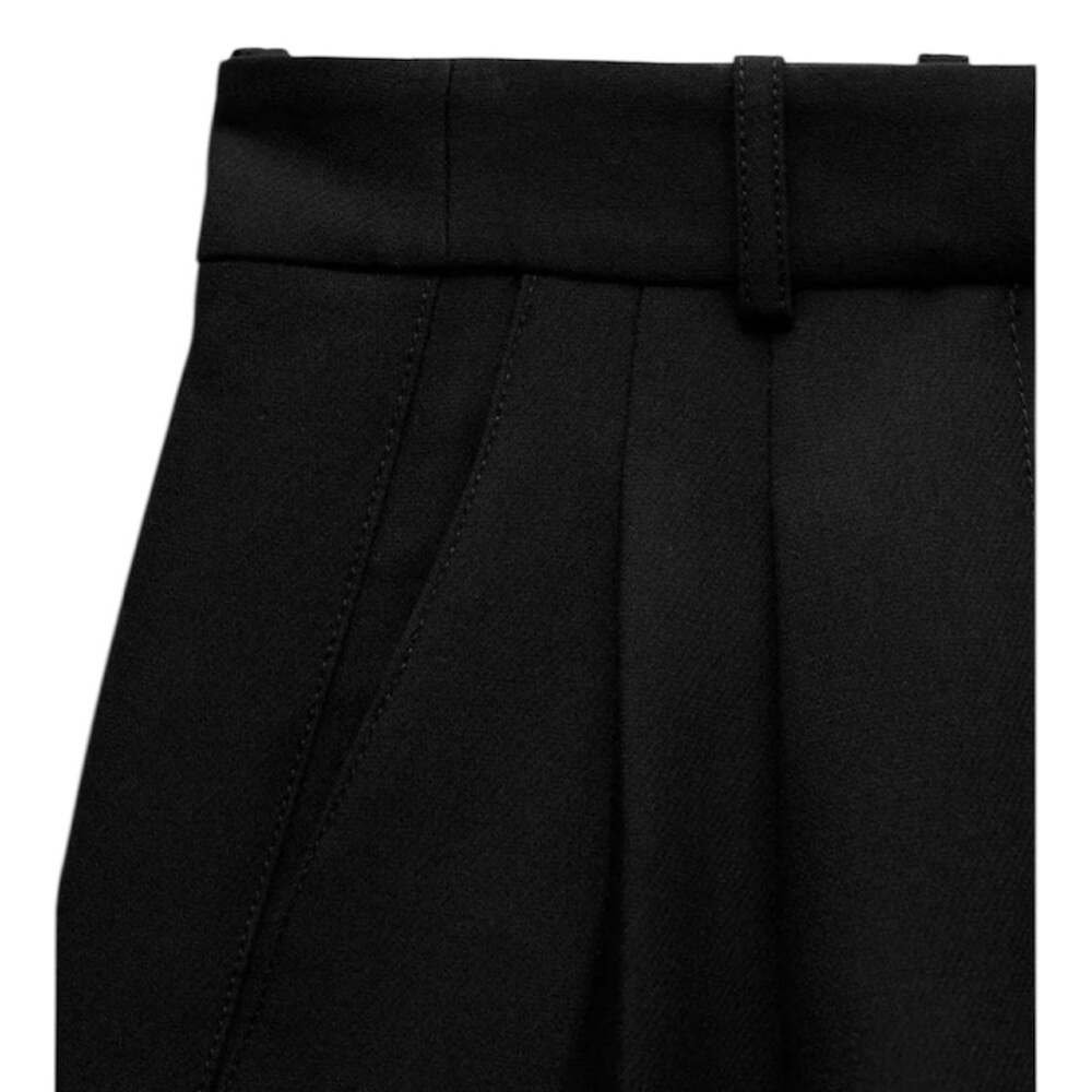 Zara Basic High Waisted Pleated Front Casual Shor… - image 4